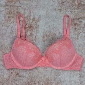 VS Dream Angels Pink Lace Push Up Bra 32A